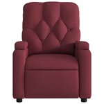vidaXL Fauteuil de massage inclinable Rouge bordeaux Tissu