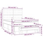 vidaXL Sommier à lattes de lit et matelas Vert foncé 140x200cm Velours