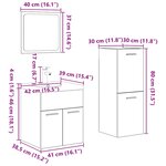 vidaXL Ensemble de meubles de salle de bain 4 Pièces chêne sonoma