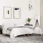 vidaXL Cadre de lit chêne marron 180x200 cm bois d'ingénierie et métal