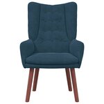 vidaXL fauteuil Bleu 63 x 67 x 94 cm Velours