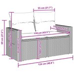 vidaXL Ensemble de canapé de jardin 11 Pièces Noir Poly rotin