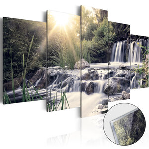 Tableau sur verre acrylique - waterfall of dreams [glass] l x h en cm 200x100