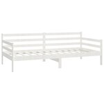 vidaXL Lit de repos avec matelas 90x200 cm Blanc Bois de pin massif