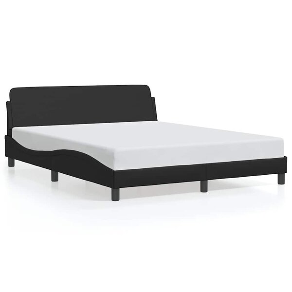 vidaXL Cadre de lit Dover noir 160x200 cm similicuir