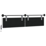 vidaXL Tête de lit suspendue Avec lumière LED Gris clair Tissu