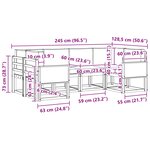 vidaXL Ensemble de canapés d'extérieur 6 pc Naturel et Anthracite
