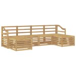 vidaXL Ensemble de canapés d'extérieur 6 pc Blanc Bois d'Acacia Massif