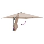 vidaXL Parasol de terrasse Taupe Polyester Grand Pliable