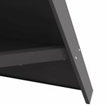 vidaXL Braise Noir 58 x 40 x 100 cm Acier laminé à froid