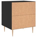 vidaXL Table de chevet noir 40x35x47 5 cm bois d’ingénierie