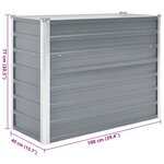 vidaXL Lit surélevé de jardin Acier galvanisé 100x40x77 cm Gris