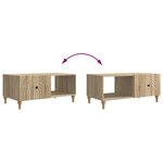 vidaXL Table basse Chêne Sonoma 90 x 50 x 40 cm Bois d'ingénierie