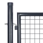vidaXL Portal de jardin maille anthracite 350x175 cm acier galvanisé