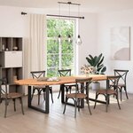 vidaXL Dessus de table 320x120x4 cm bois de chêne massif ovale