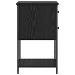 vidaXL Cabinet de chevet Chêne noir 32 x 42 x 70 cm Bois d'ingénierie