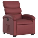 vidaXL Fauteuil inclinable électrique rouge bordeaux similicuir