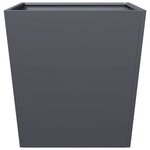 vidaXL Jardinières 2 Pièces anthracite 50x50x50 cm acier