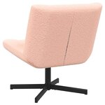 vidaXL Chaise pivotante Rose 63 x 75 x 76 cm tissu