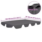 vidaXL Toit rechange balançoire anthracite 150/130x105/70 cm