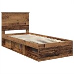 vidaXL Cadre de lit Bois ancien 75 x 190 cm Bois de pin massif