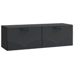 vidaXL Meuble TV mural Noir 98 x 31 x 30 cm Bois d'ingénierie