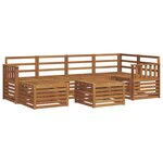 vidaXL Ensemble de canapés d'extérieur 7 pc Naturel Polyester