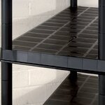vidaXL Étagère de rangement à 5 niveaux Noir 366x45 7x185 cm Plastique