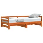 vidaXL Lit de jour et lit gigogne sans matelas 90x200 cm bois massif