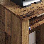 vidaXL Bureau avec roulettes avec tiroir Bois Ancien 91 x 50 x 77 cm