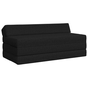 vidaXL Canapé-lit pliable Noir 120 x 60 x 49 cm Tissu