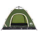 vidaXL Tente de camping 3 personnes vert libération rapide