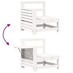 vidaXL Salon de jardin 4 Pièces blanc bois de pin massif