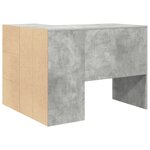 vidaXL Bureau d'angle gris béton 102x88x75 cm Bois d'ingénierie
