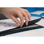 Trieur Agrafé Avec Élastiques Intérieur Noir 12 Compartiments - A4 - Jaune - Exacompta