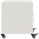 vidaXL Tables de chevet 2 Pièces blanc 36x39x43 5 cm acier