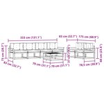 vidaXL Ensemble de canapés d'extérieur 6 pc Blanc et anthracite