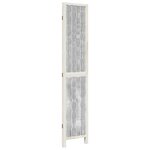 vidaXL Cloison de séparation 3 panneaux blanc bois de paulownia massif