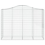 vidaXL Paniers à gabions arqués 11 Pièces 200x50x140/160 cm Fer galvanisé