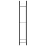 vidaXL Portant de bois de chauffage Noir mat 80x28x154 cm Acier