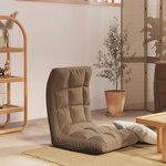 vidaXL Chaise pliable de sol Taupe Tissu