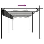 vidaXL Pergola avec toit rétractable anthracite 589x292x230 cm