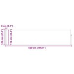 vidaXL Auvent latéral rétractable de patio 120x500 cm Gris