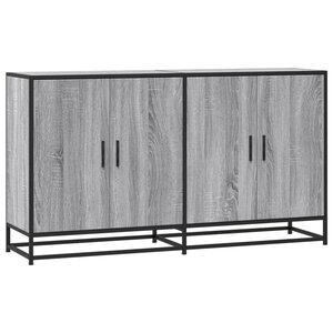 vidaXL Buffet sonoma gris 134x35x76 cm bois d'ingénierie