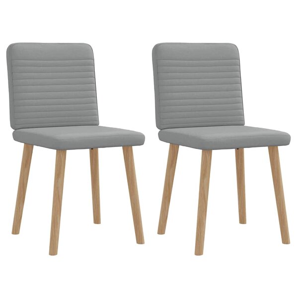 vidaXL Chaises à manger lot de 2 gris clair tissu