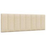 vidaXL Coussin de tête de lit Hanko crème 140 cm tissu