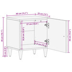 vidaXL Tables de chevet 2 Pièces 40x33x46 cm Bois de manguier solide