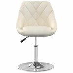 vidaXL Chaises pivotantes à manger lot de 2 Crème Velours