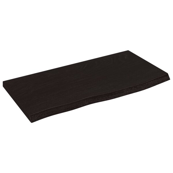 vidaXL Étagère murale marron foncé 60x30x2 cm bois chêne massif traité