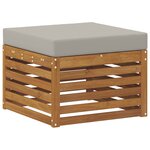 vidaXL Pouf d'Extérieur Bois d'Acacia Massif Naturel
